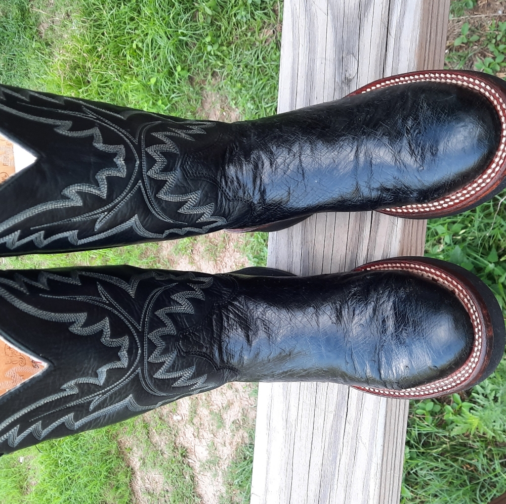 Justin Boots Black Cowboy & Western Boots Men's size 8 B or Women's size 10